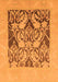 Machine Washable Abstract Orange Modern Area Rugs, wshabs1195org