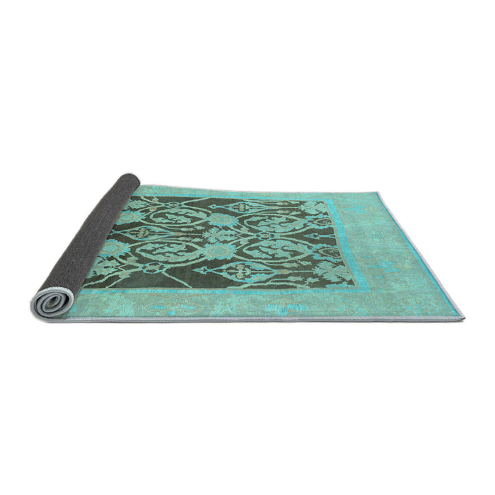 Sideview of Abstract Light Blue Modern Rug, abs1195lblu
