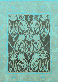 Abstract Light Blue Modern Rug, abs1195lblu