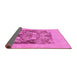 Sideview of Abstract Pink Modern Rug, abs1195pnk