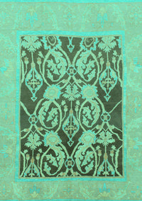 Abstract Turquoise Modern Rug, abs1195turq