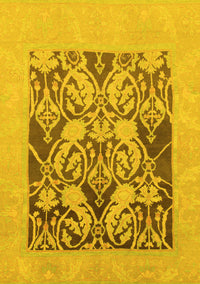 Abstract Yellow Modern Rug, abs1195yw