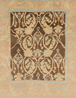 Abstract Light Brown Modern Rug, abs1195
