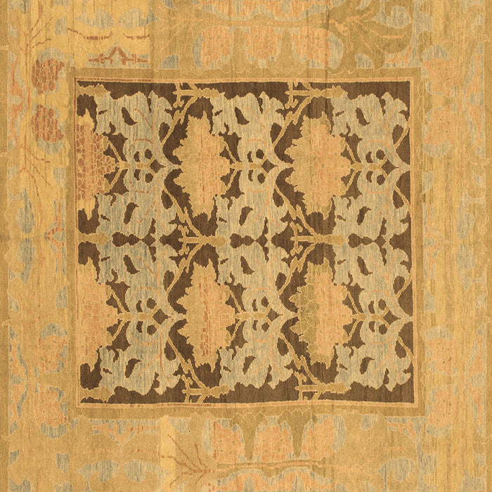 Square Oriental Brown Traditional Rug, abs1196brn