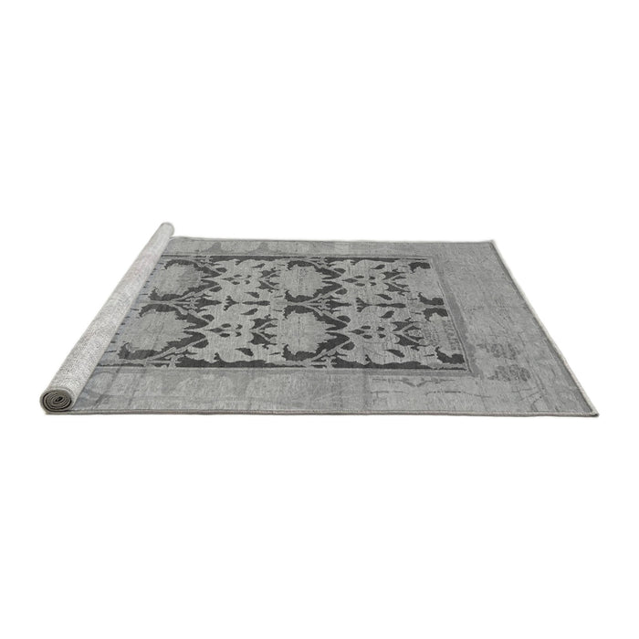 Sideview of Machine Washable Oriental Gray Traditional Rug, wshabs1196gry