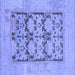 Square Oriental Blue Traditional Rug, abs1196blu