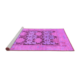 Sideview of Machine Washable Oriental Purple Traditional Area Rugs, wshabs1196pur