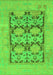 Machine Washable Oriental Green Traditional Area Rugs, wshabs1196grn