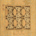 Square Machine Washable Oriental Brown Traditional Rug, wshabs1196brn