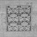 Square Oriental Gray Traditional Rug, abs1196gry