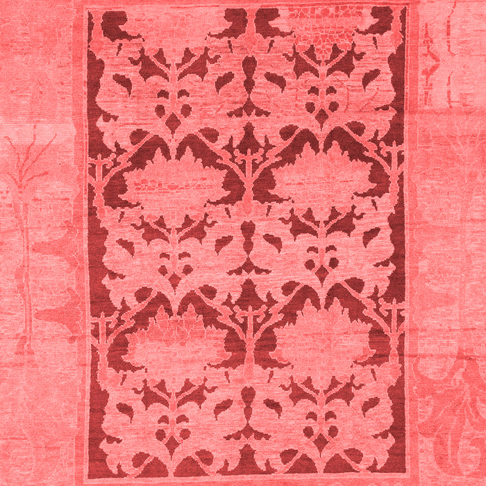 Machine Washable Oriental Red Traditional Rug, wshabs1196red