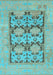 Machine Washable Oriental Light Blue Traditional Rug, wshabs1196lblu