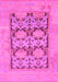 Machine Washable Oriental Pink Traditional Rug, wshabs1196pnk