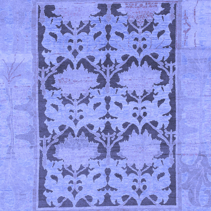 Machine Washable Oriental Blue Traditional Rug, wshabs1196blu