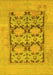 Machine Washable Oriental Yellow Traditional Rug, wshabs1196yw