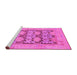 Sideview of Machine Washable Oriental Pink Traditional Rug, wshabs1196pnk