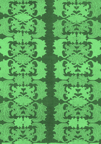 Abstract Emerald Green Modern Rug, abs1197emgrn