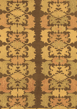 Abstract Brown Modern Rug, abs1197brn
