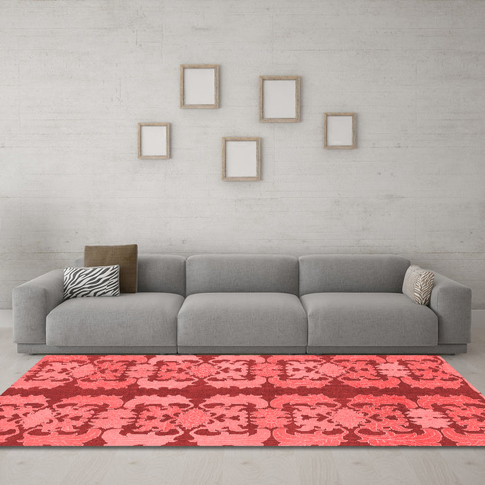 Modern Red Washable Rugs