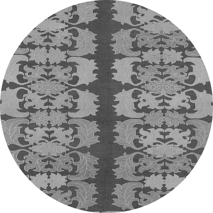 Round Abstract Gray Modern Rug, abs1197gry