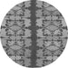 Round Abstract Gray Modern Rug, abs1197gry