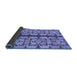 Sideview of Abstract Blue Modern Rug, abs1197blu