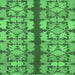 Square Abstract Emerald Green Modern Rug, abs1197emgrn