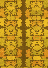 Abstract Yellow Modern Rug, abs1197yw