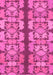 Machine Washable Abstract Pink Modern Rug, wshabs1197pnk