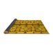 Sideview of Abstract Yellow Modern Rug, abs1197yw