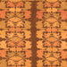 Square Machine Washable Abstract Orange Modern Area Rugs, wshabs1197org