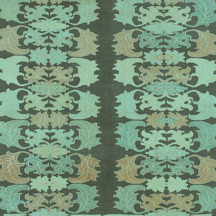 Square Abstract Light Blue Modern Rug, abs1197lblu