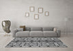 Machine Washable Abstract Gray Modern Rug in a Living Room,, wshabs1197gry