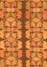 Machine Washable Abstract Orange Modern Area Rugs, wshabs1197org