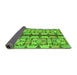 Sideview of Abstract Green Modern Rug, abs1197grn