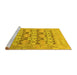 Sideview of Machine Washable Oriental Yellow Traditional Rug, wshabs1198yw