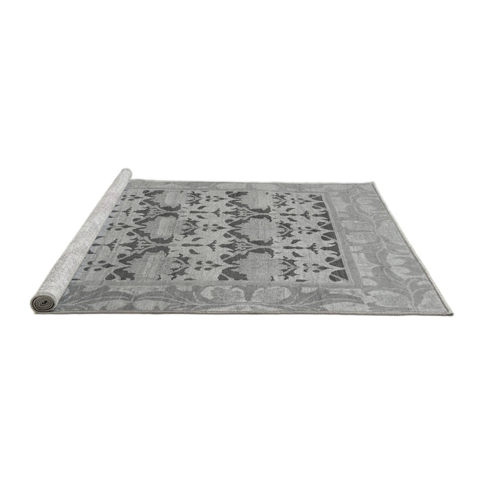 Sideview of Machine Washable Oriental Gray Traditional Rug, wshabs1198gry