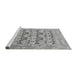 Sideview of Machine Washable Oriental Gray Traditional Rug, wshabs1198gry