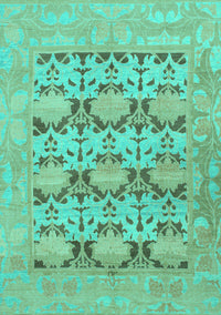 Oriental Turquoise Traditional Rug, abs1198turq