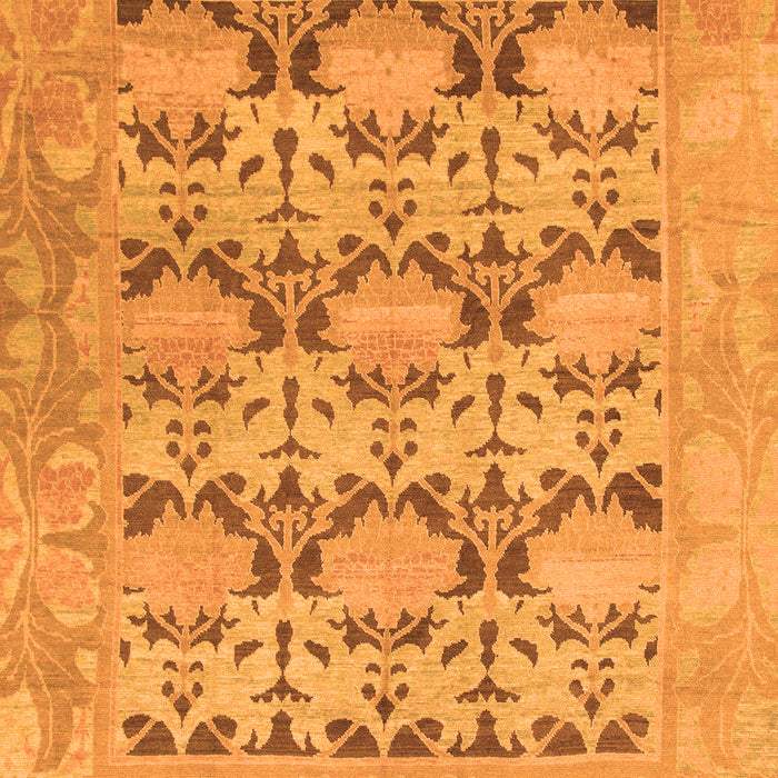 Machine Washable Oriental Orange Traditional Area Rugs, wshabs1198org