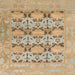 Square Abstract Brown Oriental Rug, abs1198