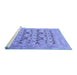 Sideview of Machine Washable Oriental Blue Traditional Rug, wshabs1198blu