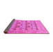 Sideview of Oriental Pink Traditional Rug, abs1198pnk