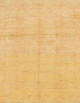 Machine Washable Abstract Saffron Yellow Rug, wshabs1199