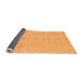 Sideview of Abstract Orange Modern Rug, abs1199org