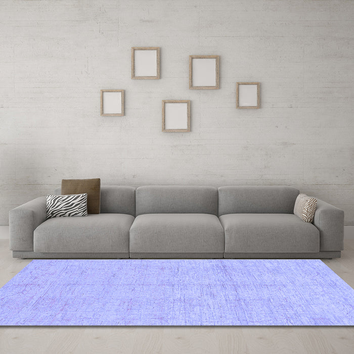 Machine Washable Abstract Blue Modern Rug in a Living Room, wshabs1199blu
