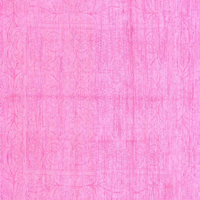 Square Machine Washable Abstract Pink Modern Rug, wshabs1199pnk