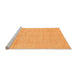 Sideview of Machine Washable Abstract Orange Modern Area Rugs, wshabs1199org