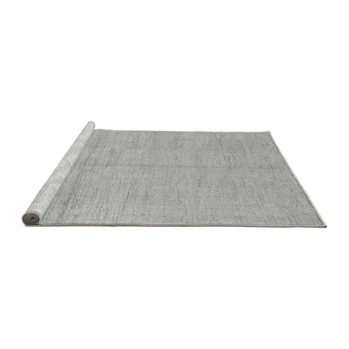 Sideview of Machine Washable Abstract Gray Modern Rug, wshabs1199gry