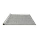 Sideview of Machine Washable Abstract Gray Modern Rug, wshabs1199gry